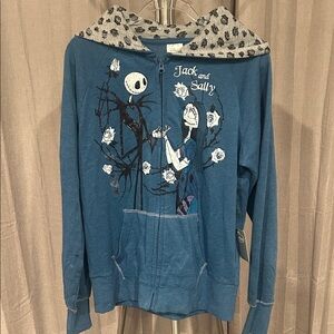 NWT Disney Blue Jack and Sally Hoodie